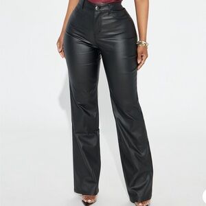 Fashion Nova Black Straight Leg Pants